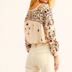 Floral Peasant Top